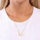 Leave Your Initials - M - Gold Necklace
