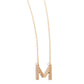 Leave Your Initials - M - Gold Necklace