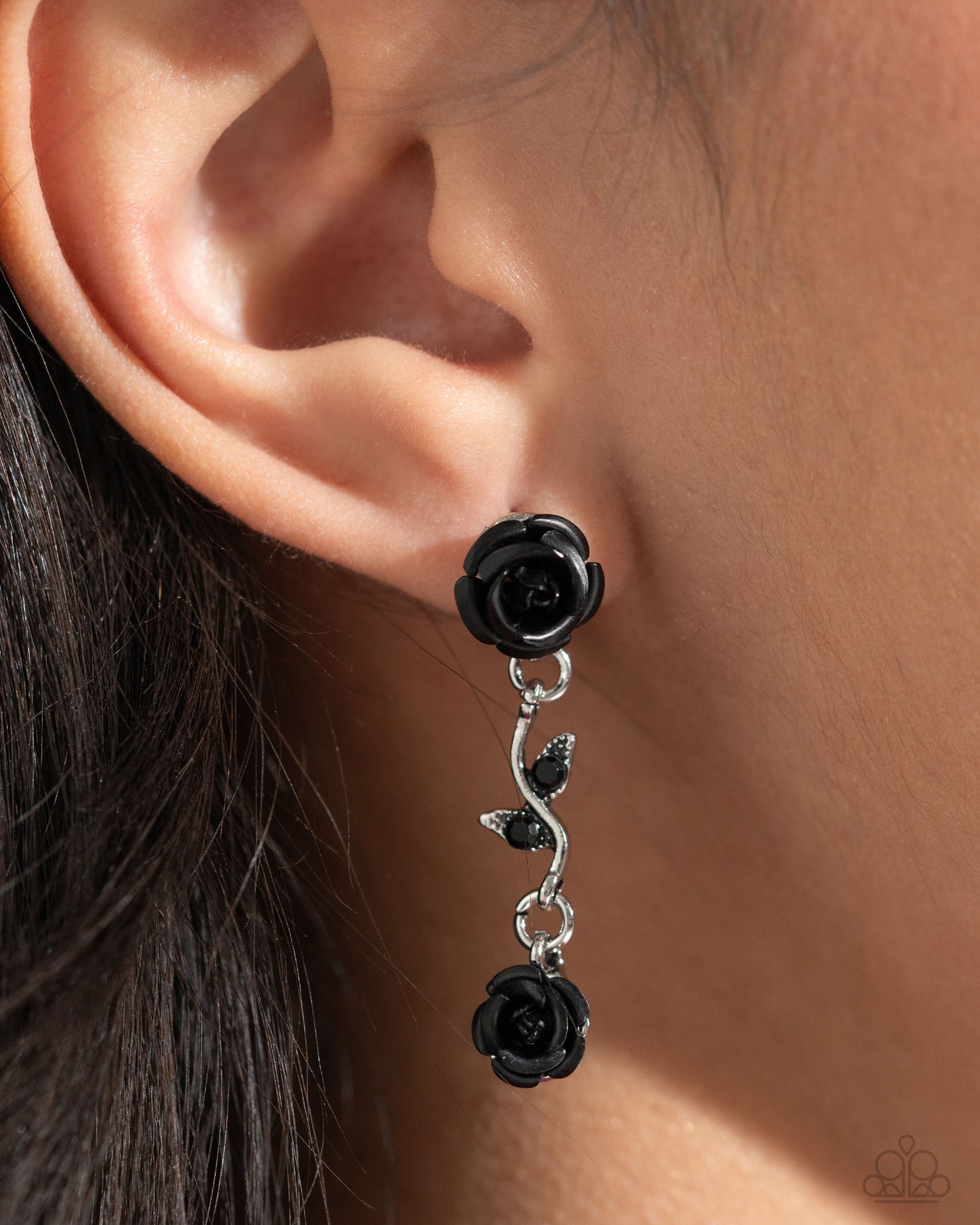 Led by the ROSE - Black Earring