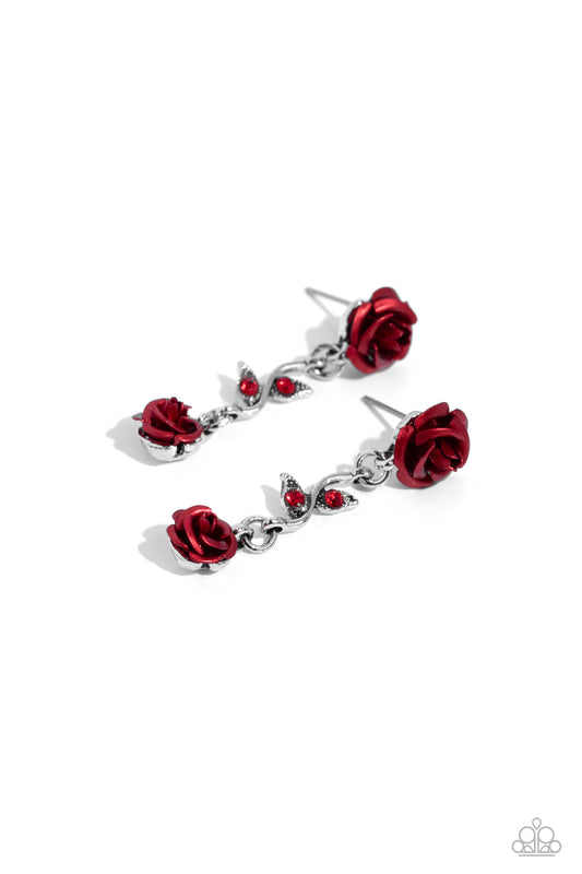 Led by the ROSE - Red Earring