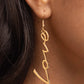 Light-Catching Letters - Gold Earring