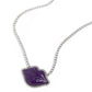 Lip Locked - Purple Necklace