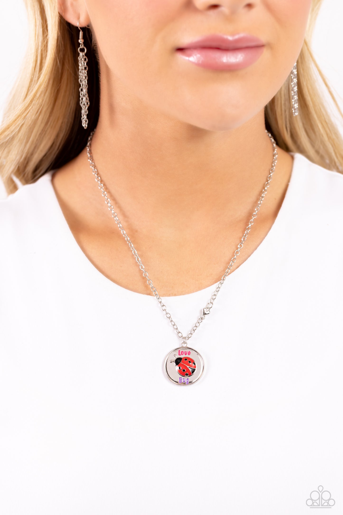 Lively Love Bug - Pink Necklace