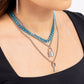 Locked Labor - Blue Necklace