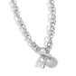 Locked Lady - White Necklace