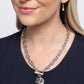 Locked Lady - White Necklace