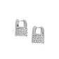 Locked Luxury - White Earring