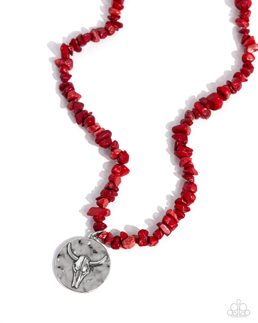 Longhorn Leader - Red Necklace