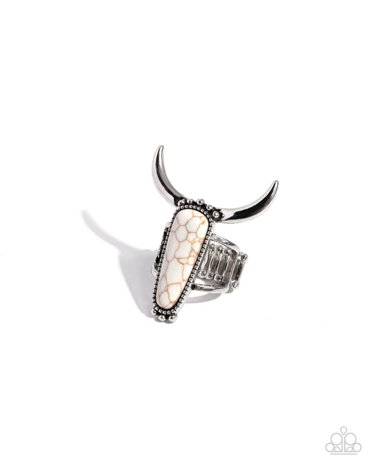 Longhorn Luxe - White Ring