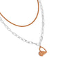 Love Comes and Goes... - Orange Necklace