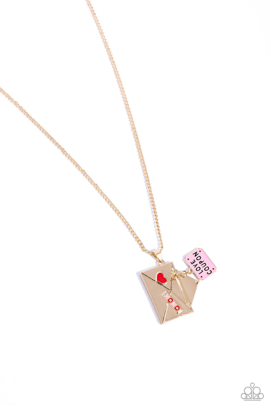 Love Coupon - Gold Necklace