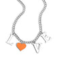 Lovely Lineup - Orange Necklace