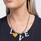 Lovely Lineup - Orange Necklace