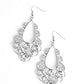 Majestic Masquerade - White Earring