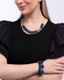 Malibu Motivation - Blue Necklace and Malibu Moxie - Blue Bracelet - Complete Look