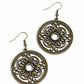 Mandala Meditation - Brass Earring
