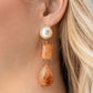 Marbled Masterpiece - Orange Earring