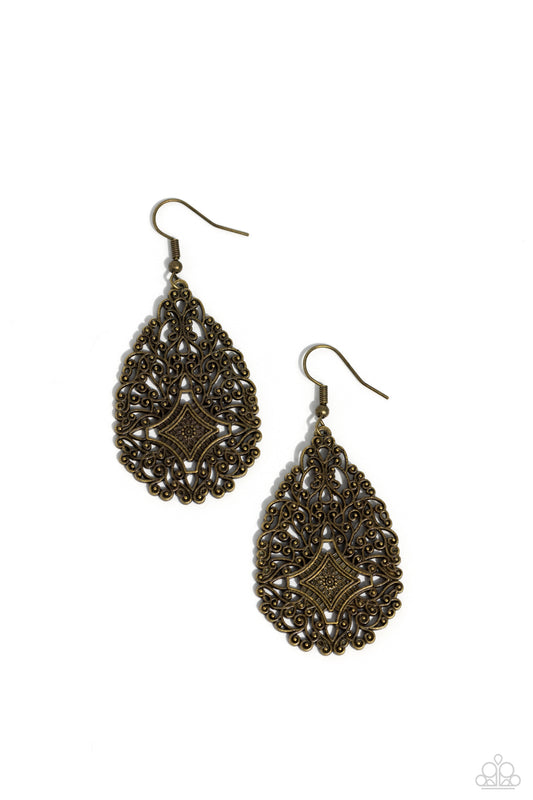 Meadow Magic - Brass Earring