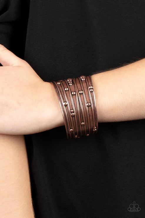 Mechanical Motif - Copper Bracelet