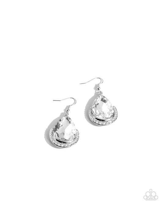 Mega Marvelous - White Earring