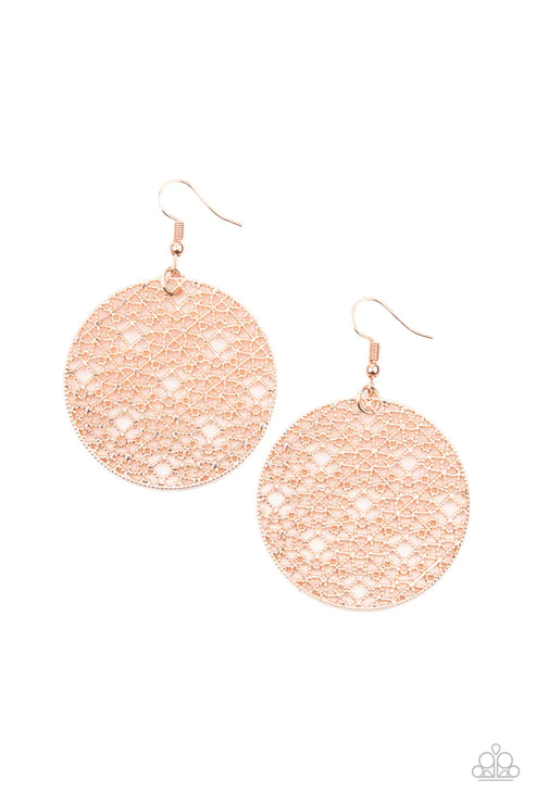 Metallic Mosaic - Rose Gold Earring