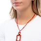 Metallic Movement - Red Necklace