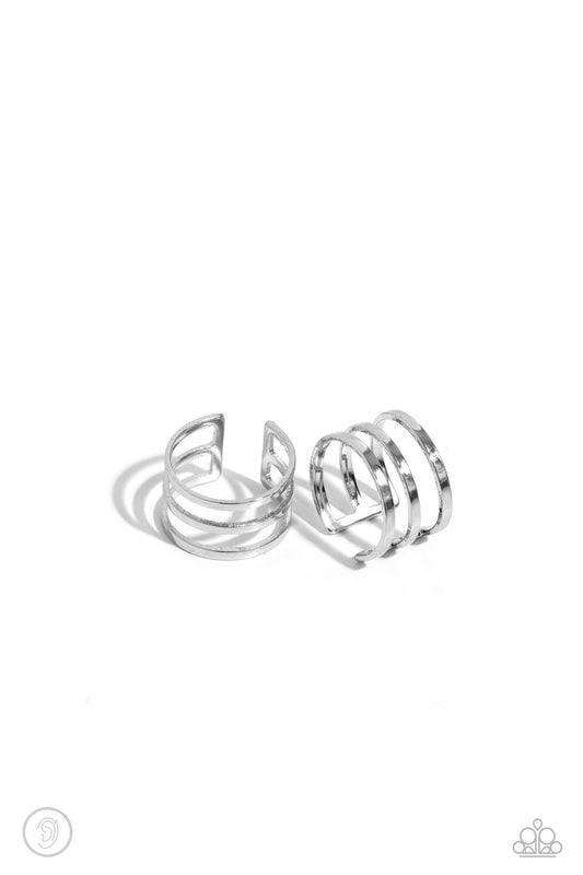 Metro Mashup - Silver Earring