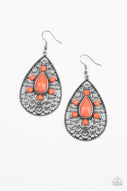 Modern Garden - Orange Earring
