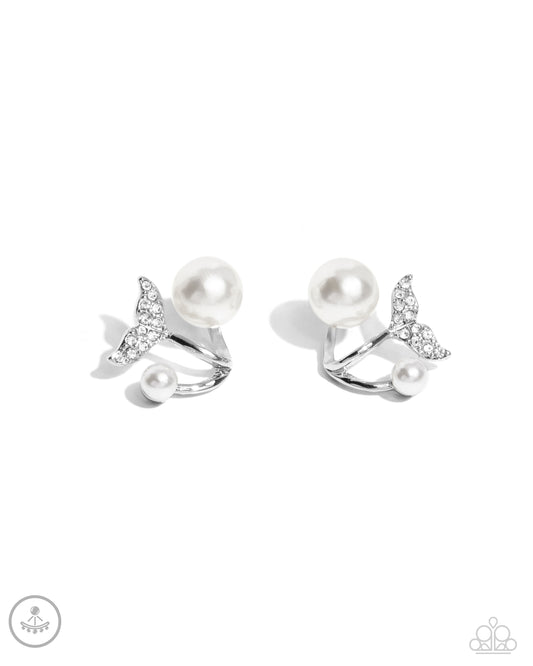 Modular Mermaid - White Earring