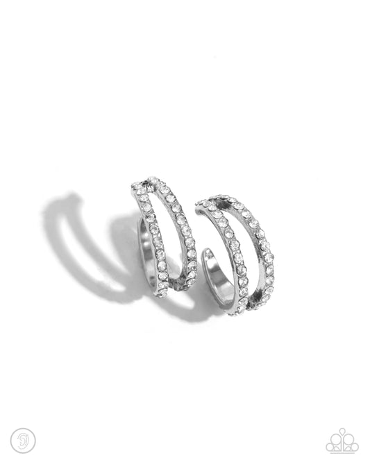 Monochromatic Mystique - White Earring