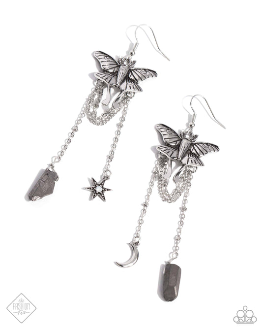 Moth Master - Silver Earring