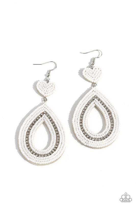 Now SEED Here - White Earring