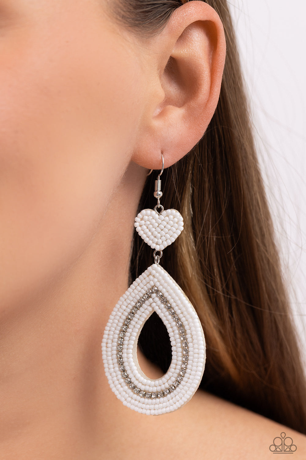 Now SEED Here - White Earring