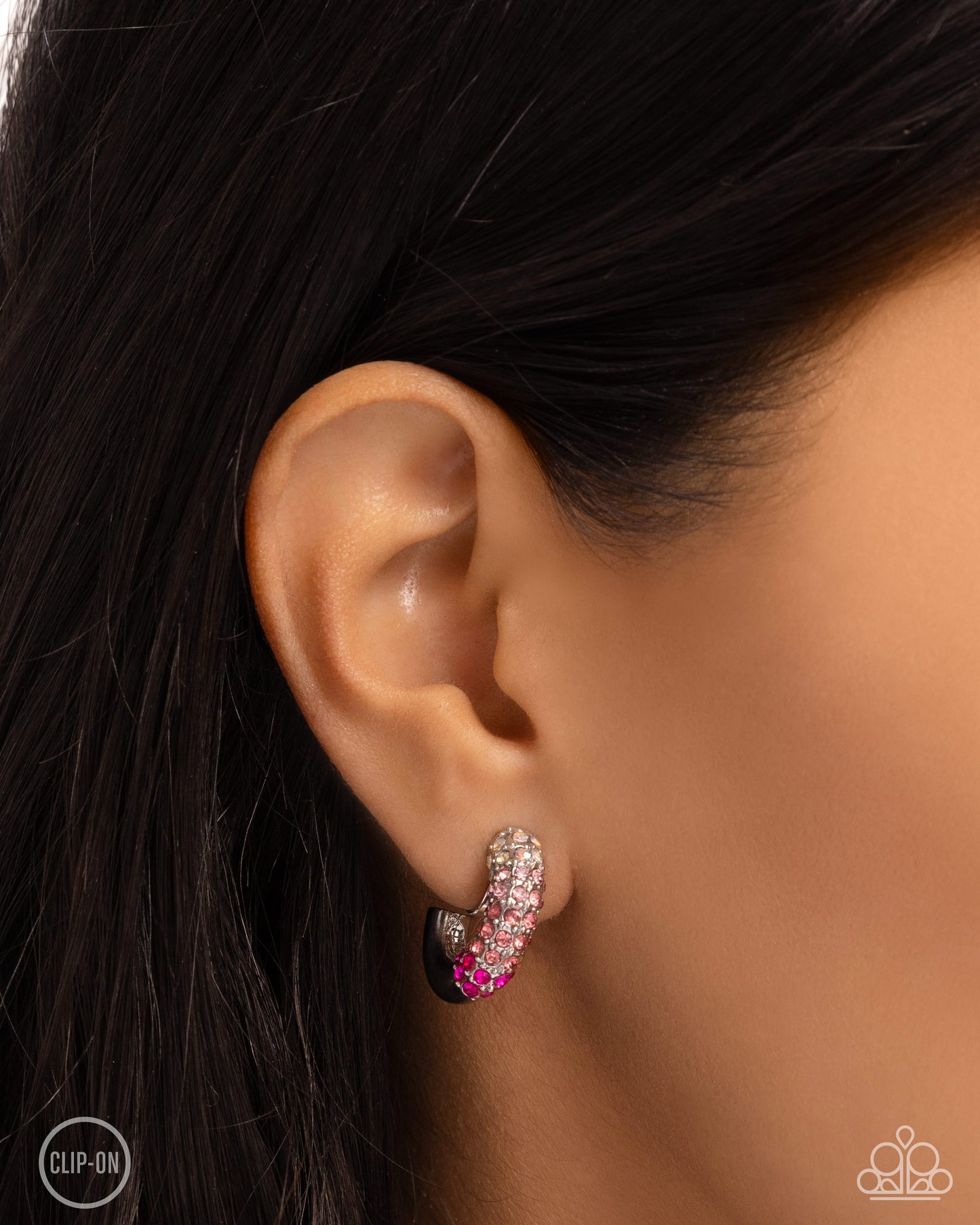 Ombré Observer - Pink Clip on Earring