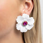 Organic Growth - White Earring