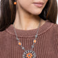 Ornate Opinion - Orange Necklace