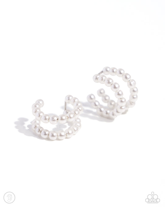 PEARLS Just Want to Have Fun - White Earring