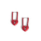 Pampered Padlock - Red Earring
