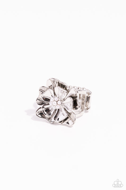 Pampered Petals - White Ring