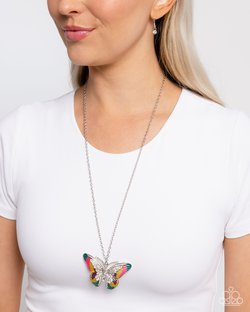 Papillon Pizzazz - Yellow Necklace