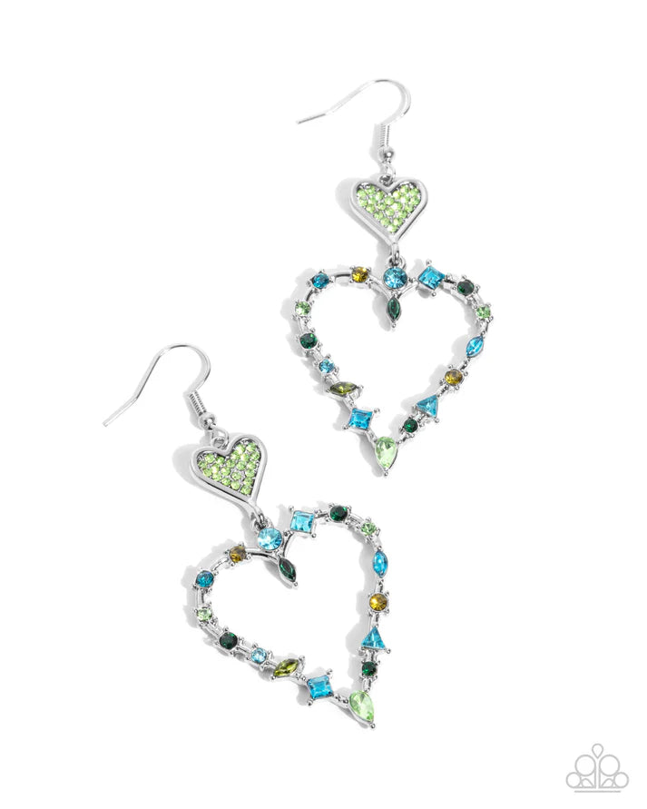 Parallel Passion - Green Earring