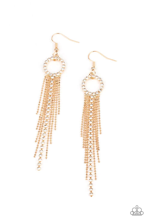 Pass The Glitter - Gold Earring