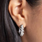 Paved in Glitz - White Earring