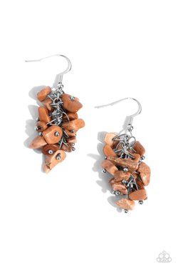 Pebble Palette - Brown Earring