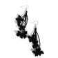 Petaled Precipitation - Black Earring