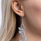 Petaled Precipitation - Silver Earring