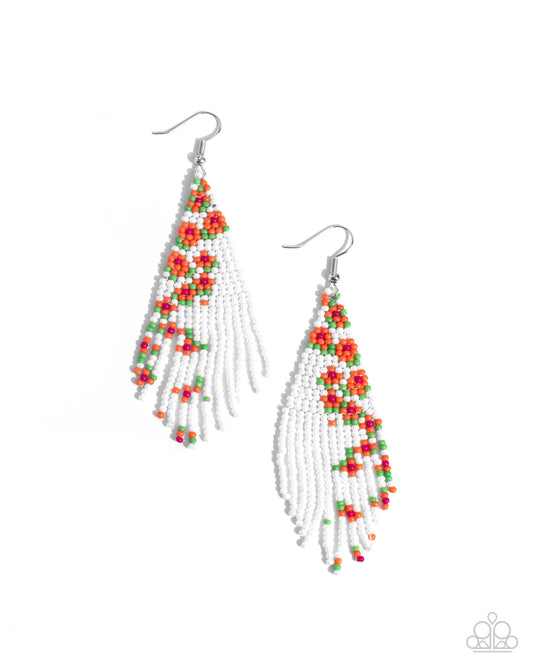 Picturesque Patchwork - Orange Earring