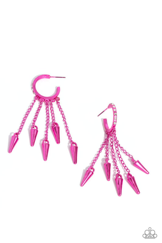 Piquant Punk - Pink Earring