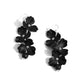 Plentiful Petals - Black Earring