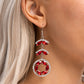 Polished Pattern - Red Earring